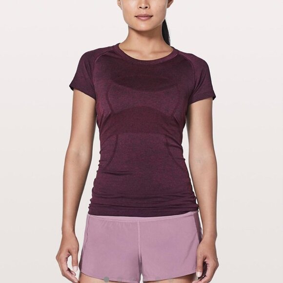 lululemon athletica Tops - NEW Lululemon Sz 2 Swiftly Tech Short Sleeve Crew Neck Shirt Top Purple Mauve
